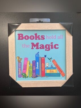 Books Hold All the Magic Framed Disney Art